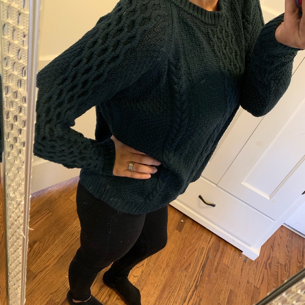 Warm dark green top